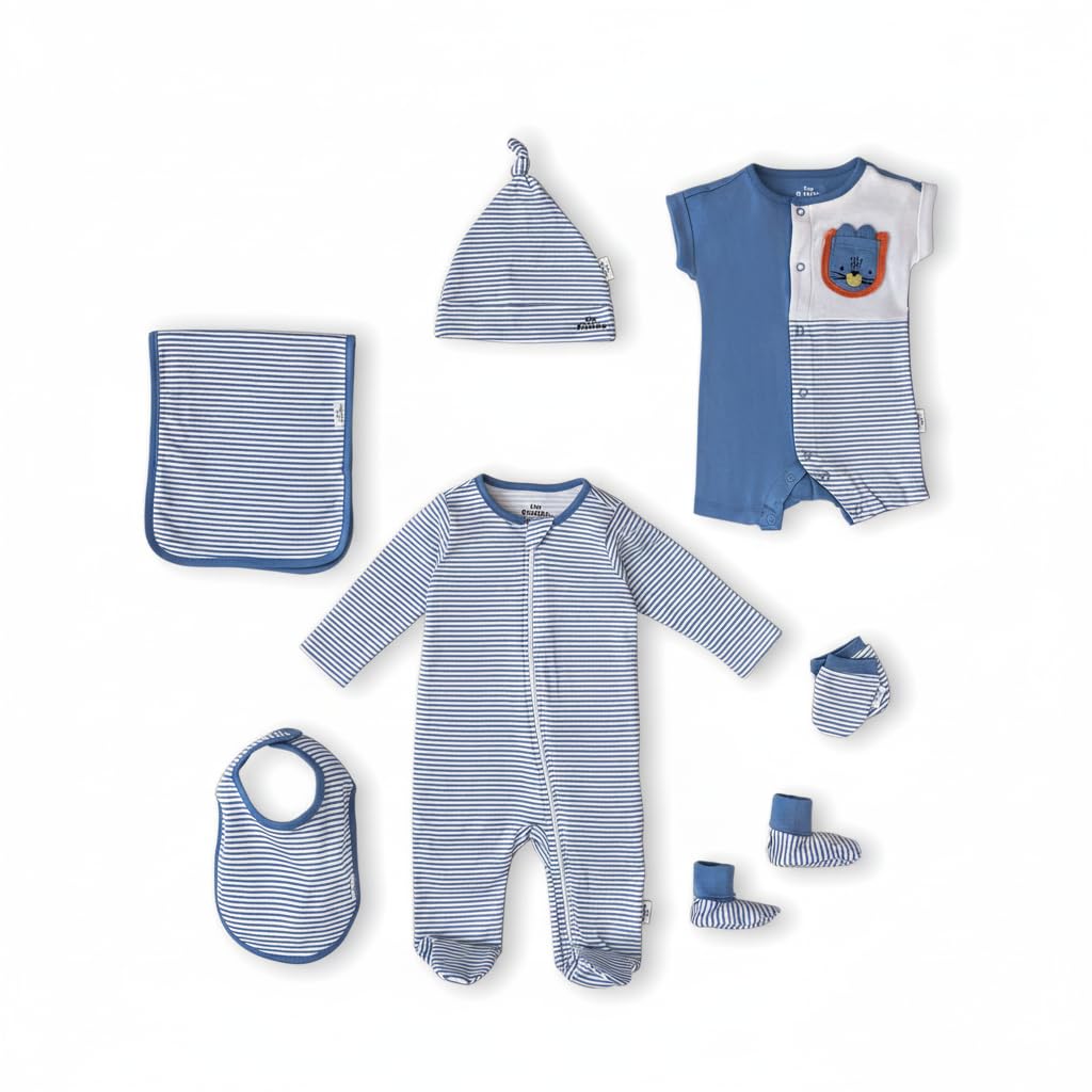 Bamboo Cotton Baby Girl Layette Set |Suit, Bib, Cap & Booties| Ultra-Soft Newborn Gift Set |Soft & Breathable Baby Set