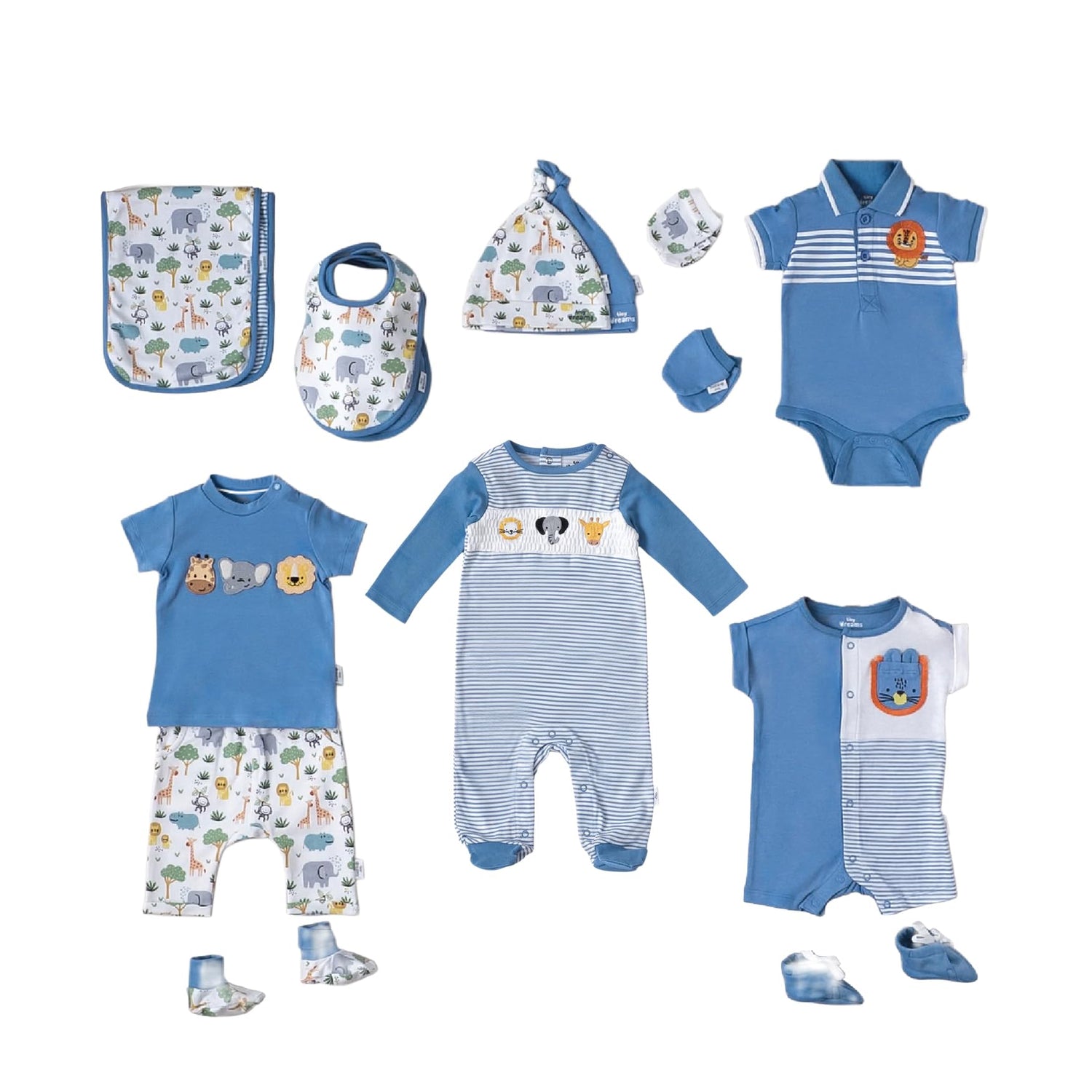 Bamboo Cotton Baby Girl Layette Set |Suit, Bib, Cap & Booties| Ultra-Soft Newborn Gift Set |Soft & Breathable Baby Set