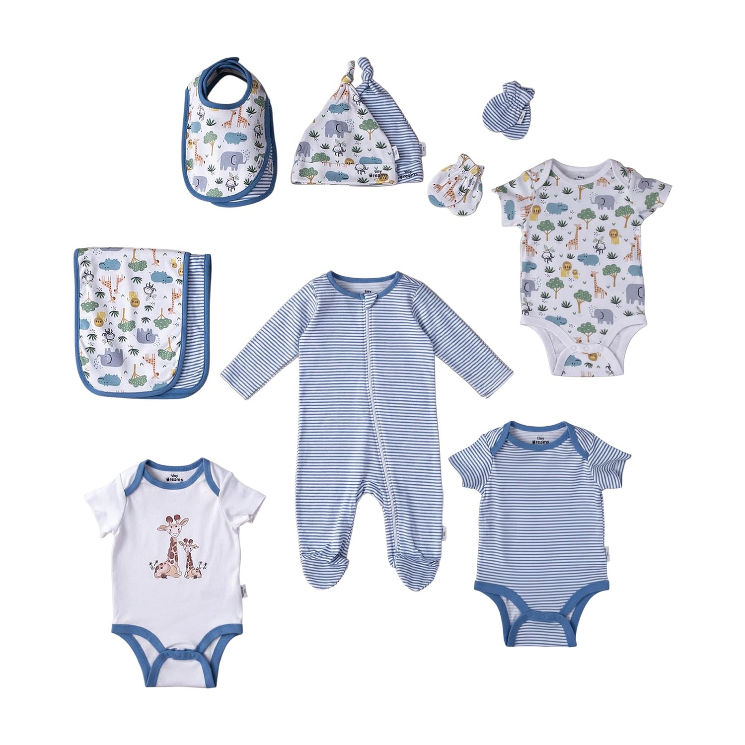 Bamboo Cotton Baby Girl Layette Set |Suit, Bib, Cap & Booties| Ultra-Soft Newborn Gift Set |Soft & Breathable Baby Set